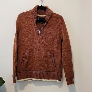 American Eagle knitted cotton/wool  half zip Pullover